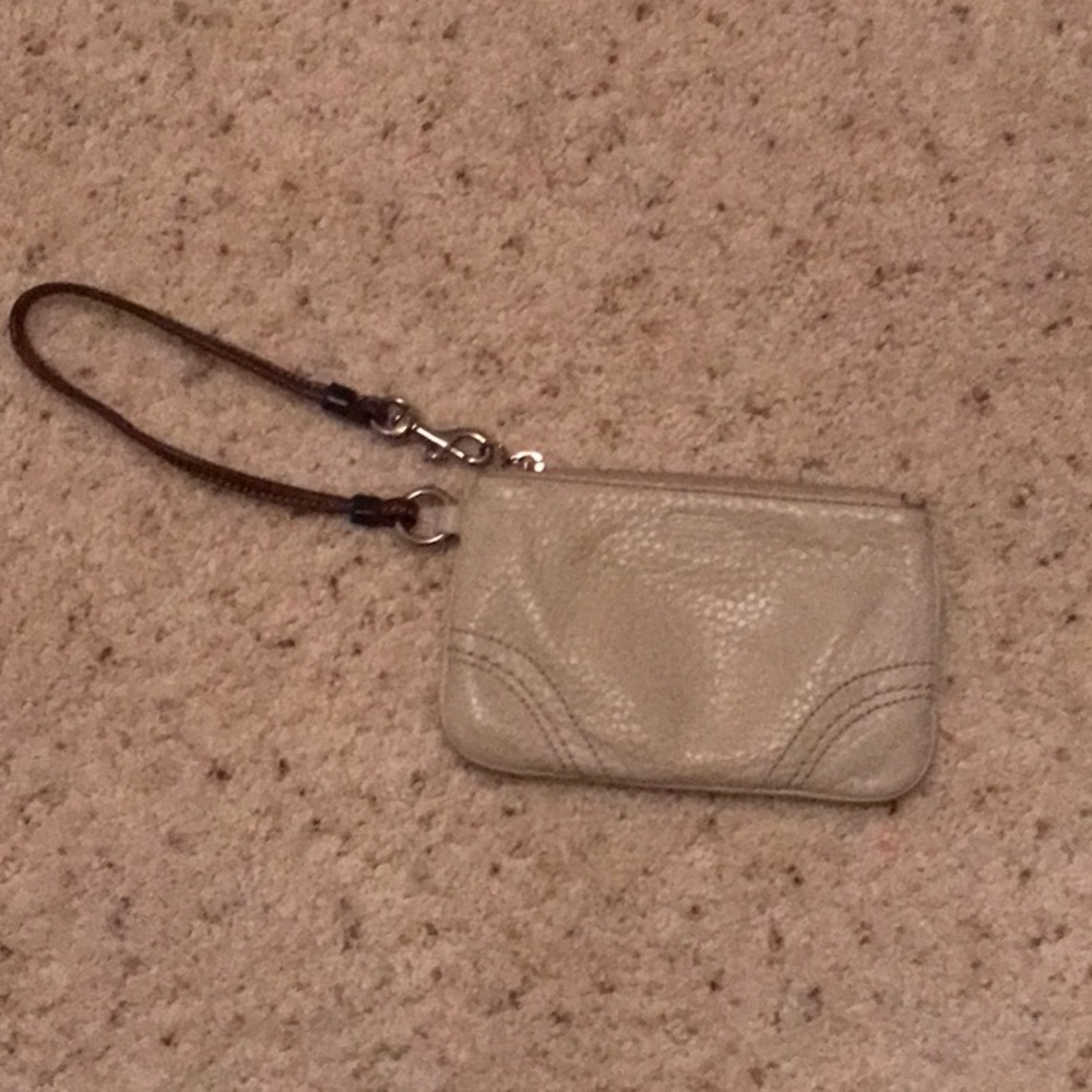 Coach leather wristlet